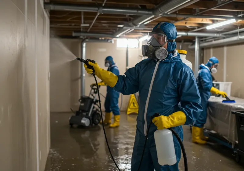 Basement Sanitization and Antimicrobial Treatment process in Princeville, HI